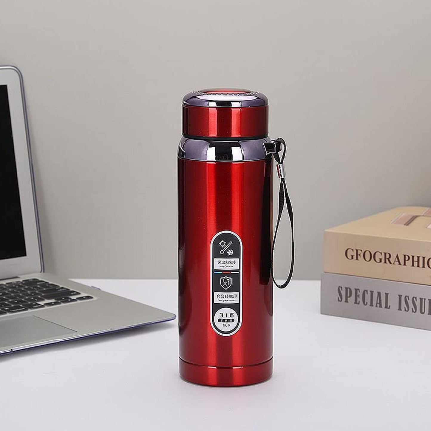 5875 800ml Stainless Steel Water Bottle For Men Women Kids  Thermos Flask  Reusable Leak-proof Thermos Steel For Home Office Gym Fridge Travelling