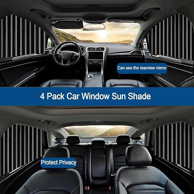 Universal Fit Magnetic Car Side Window Privacy Sunshade Car Window Curtain