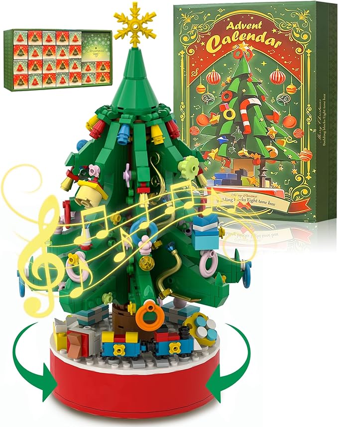 Christmas Tree Building Set with Rotation and Music