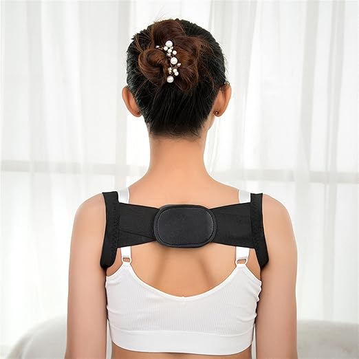 Back Posture Corrector Stealth Camelback Support Posture Corrector for Men and Women (Color : Black )