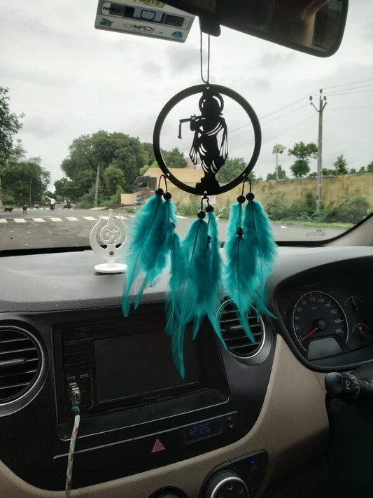 Car Hanging Handmade Hanging Wall Hangings, Home Decor Garden, Car, Outdoor Decorative Showpiece - 22 cm  (Fabric, Multicolor).