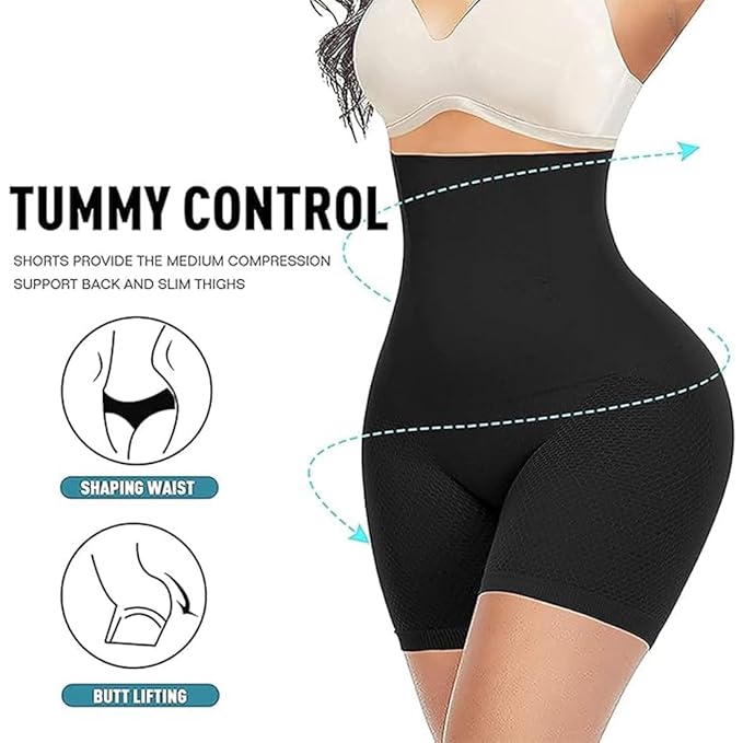 4-in-1 Shaper - Quick Slim Shape Wear Tummy, Back, Thighs, Hips - Black/Efffective Seamless Tummy Tucker (Multicolor, XXL)