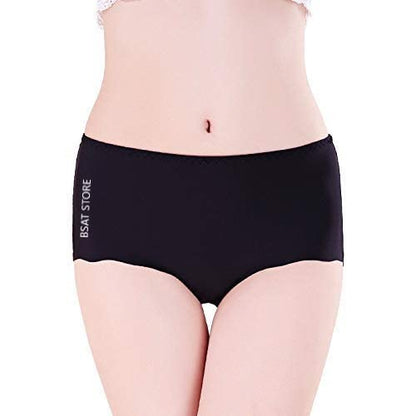 Women's Ice Silk Blend Invisible Lines No Show Hipster Panty (Pack of 3) (Multicolor, S)