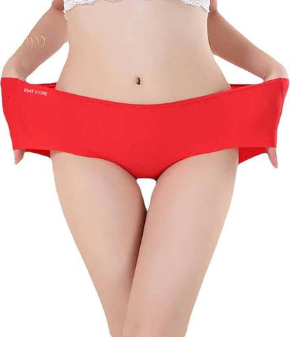 Women's Ice Silk Blend Invisible Lines No Show Hipster Panty (Pack of 2) (Multicolor, S)