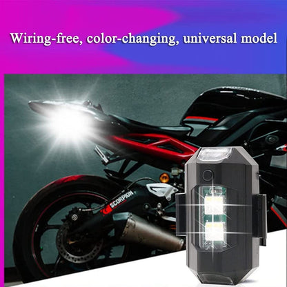 Colors LED Aircraft Strobe Lights & USB Charging LED Aircraft Strobe Lights for Motorcycles Lightweight Signal Light Compatible with All Models of Drones