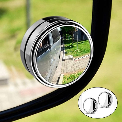 Carvito Blind Spot Mirrors, 2 Inch Round Hd Glass Convex 360° Wide Angle Side Rear View Mirror for Cars