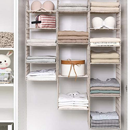 5 Layer Folding Clothes Storage Racks Dormitory Closet for Students Wardrobe Shelves | Hanging Organizer Storage Holders & Racks (Plastic Cloth Storage Racks -White)