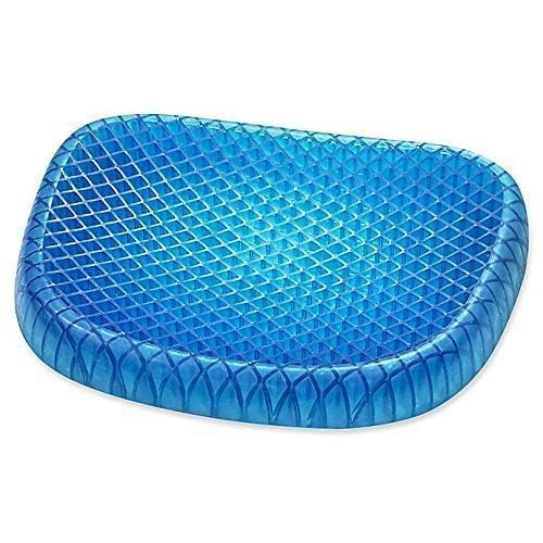 Egg Gel Seat Cushion Ergonomic Breathable Design Pressure Relief Sitter Tailbone Pain Sciatica Back Pain Silicone Seater Cushion Chair Pad with Non-Slip Cover for Home