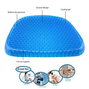 219 Cushion Seat Flex Pillow Gel Orthopedic Seat Cushion Pad (Egg Sitter)