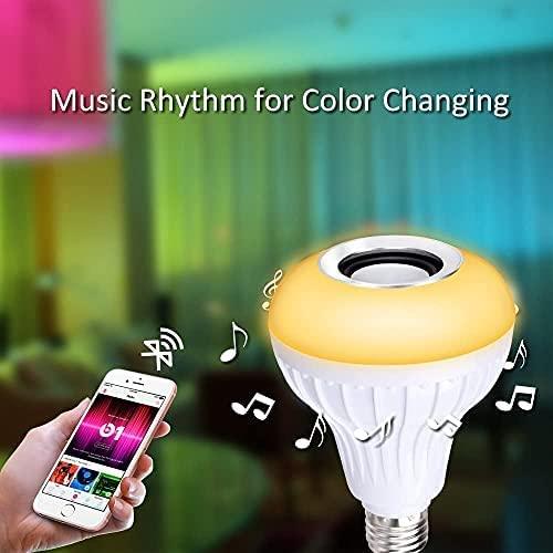 Multicolor Rgb Music Bulb, Wireless Bluetooth Bulb With Speaker And Remote Control