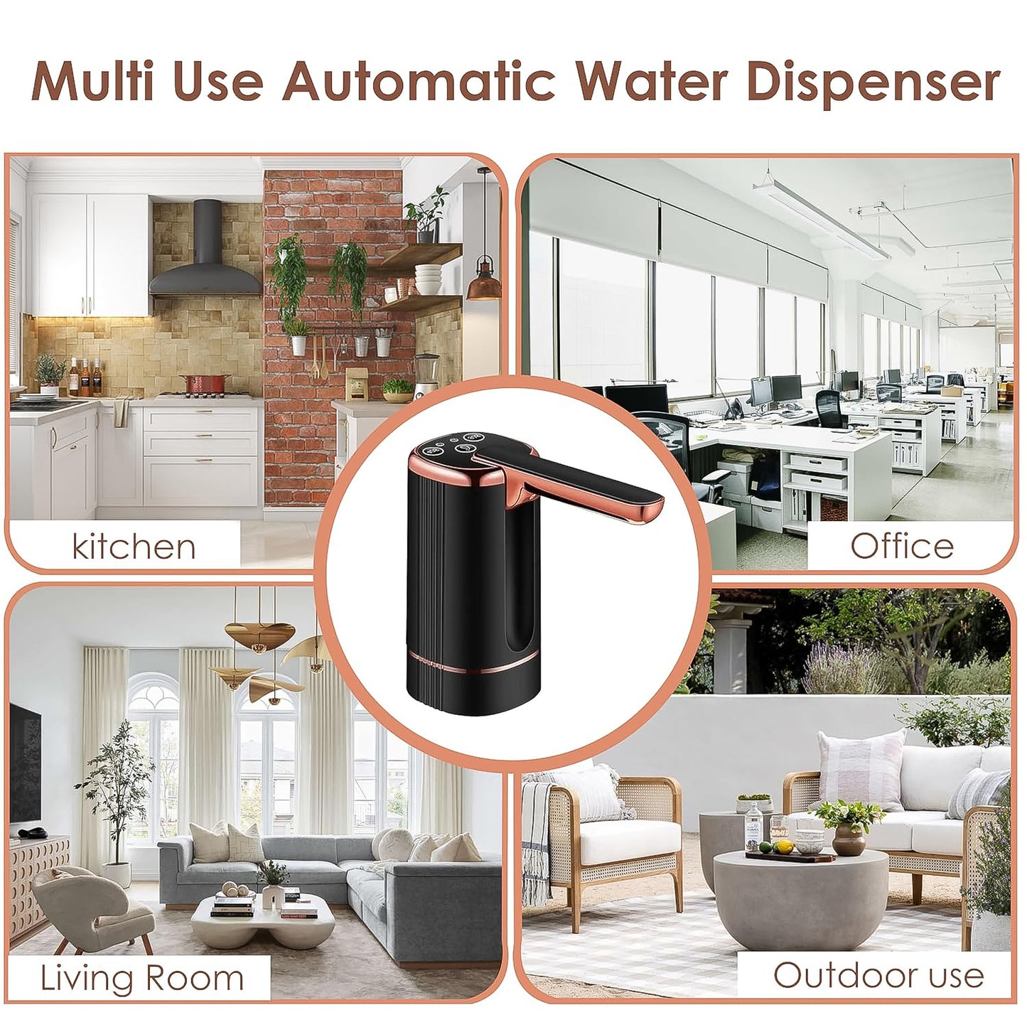 Usb Rechargeable Automatic Water Dispenser For 20 Litre Bottle (1 Pc)