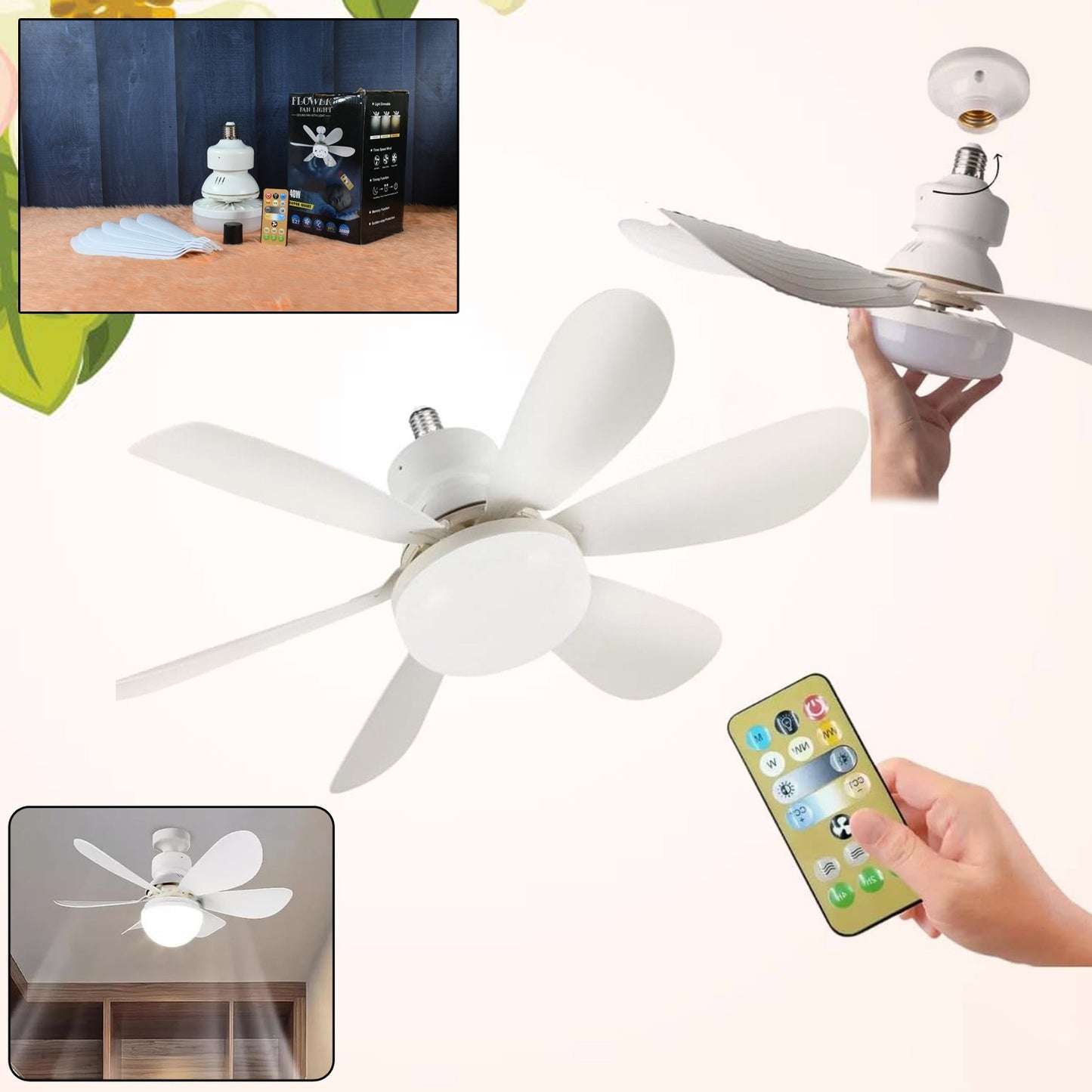 40w Led Ceiling Fan Remote Control