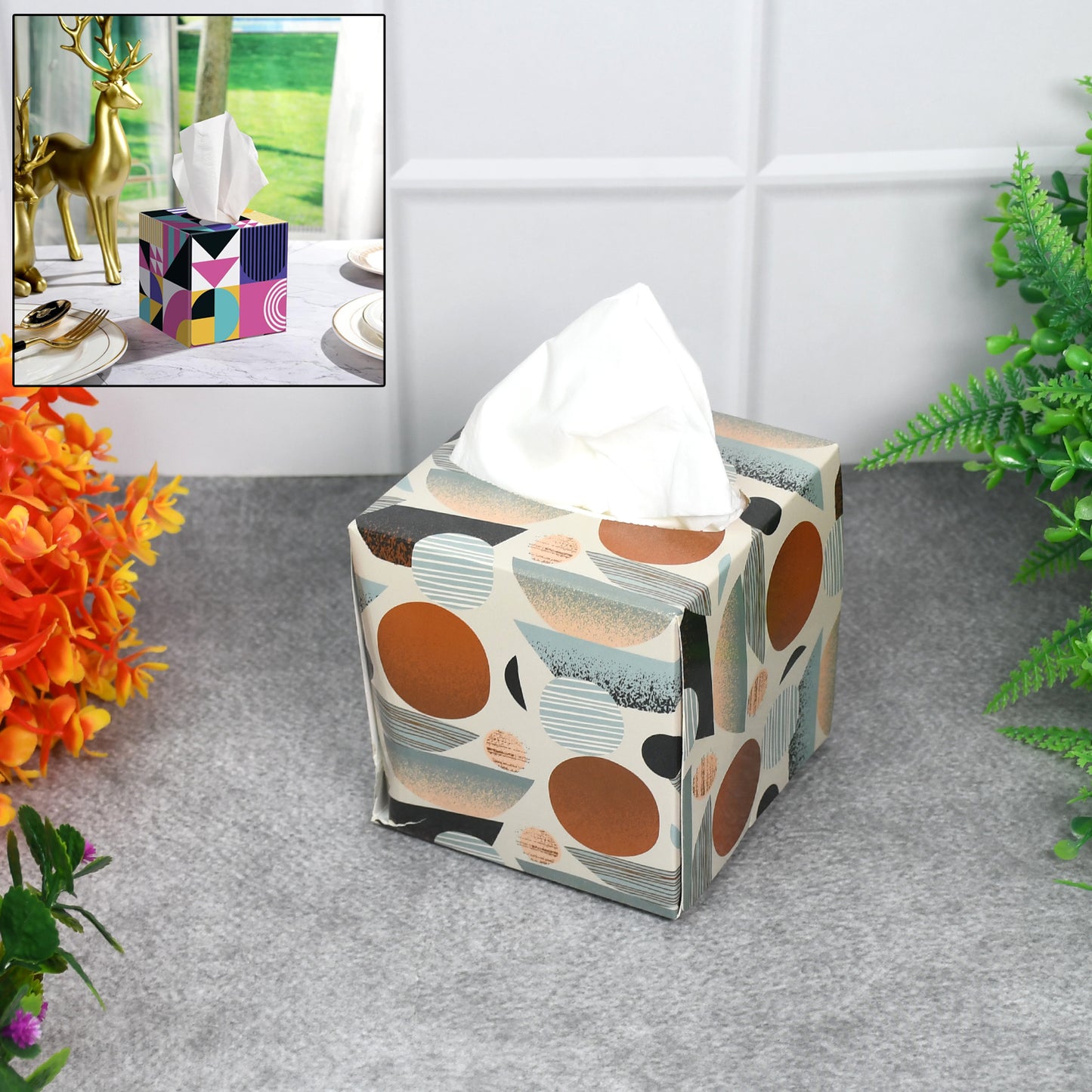 Tissues Cube Box  Stylish And Practical Tissue Holder For Home  Office (50 Pcs Set Approx)