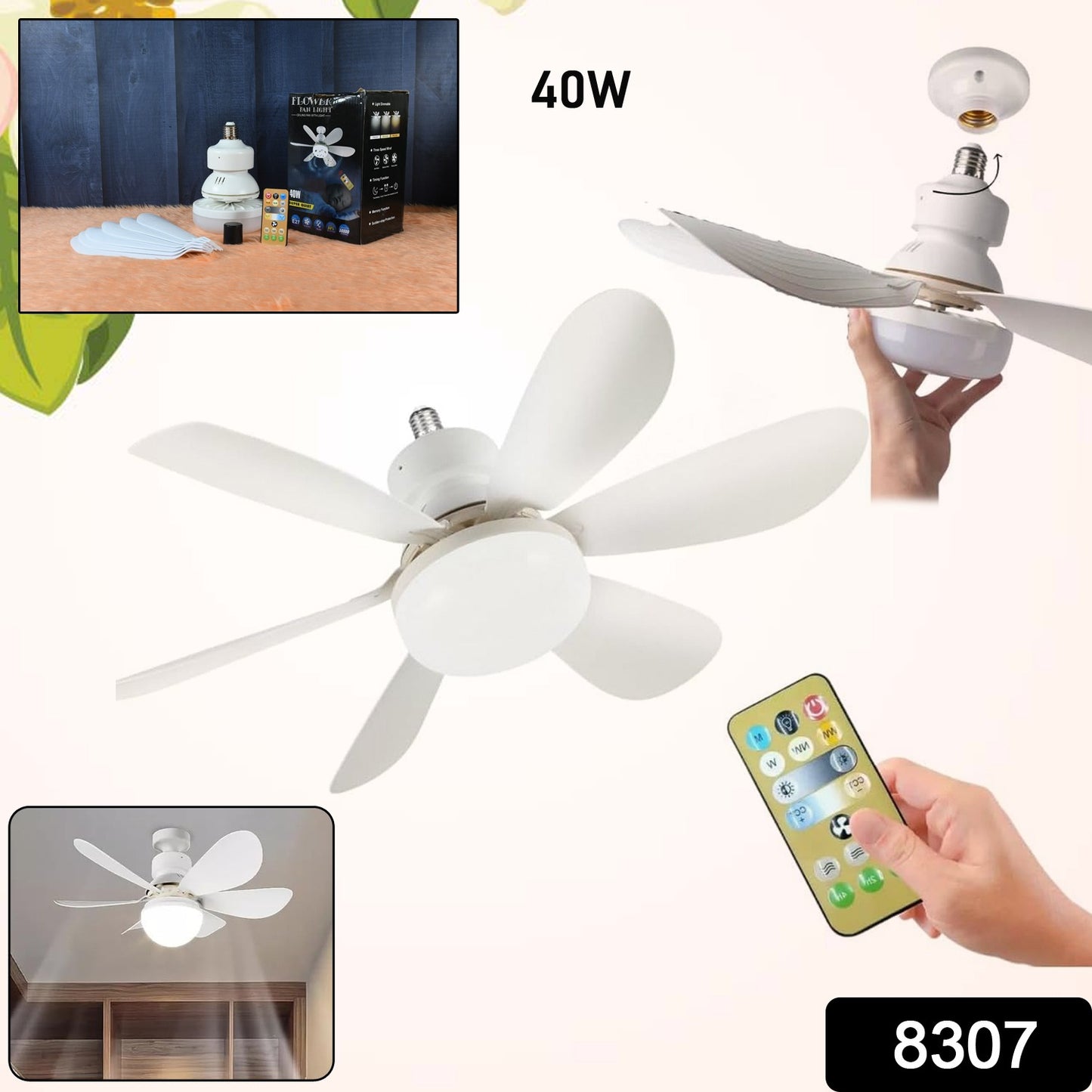 40w Led Ceiling Fan Remote Control